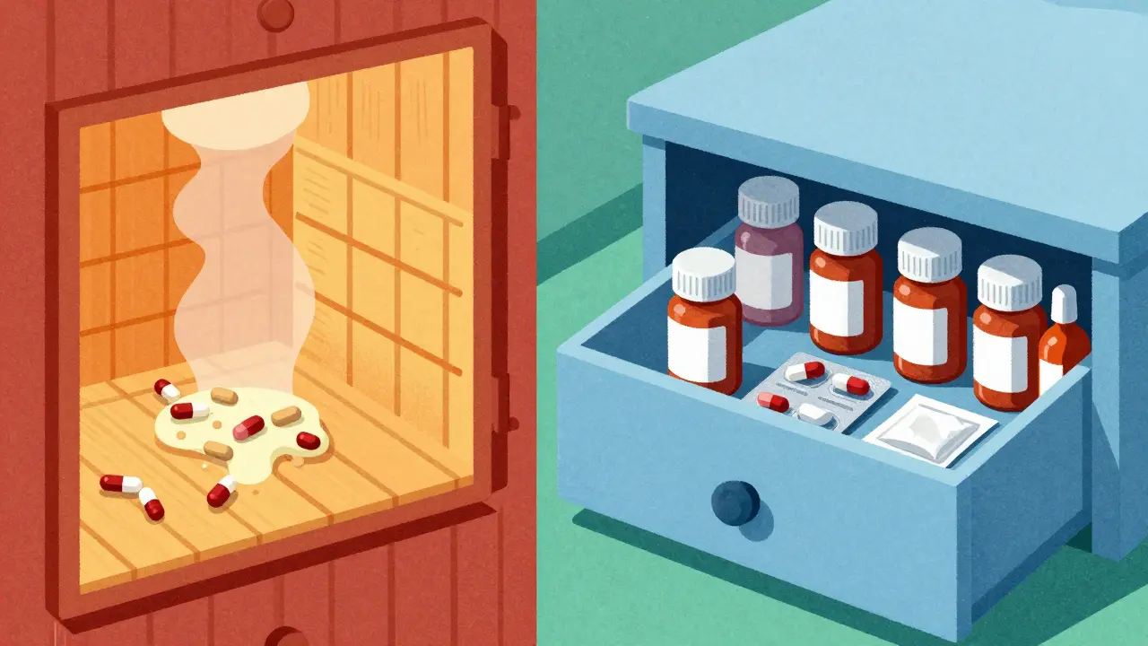 Comparison of bad vs good medication storage