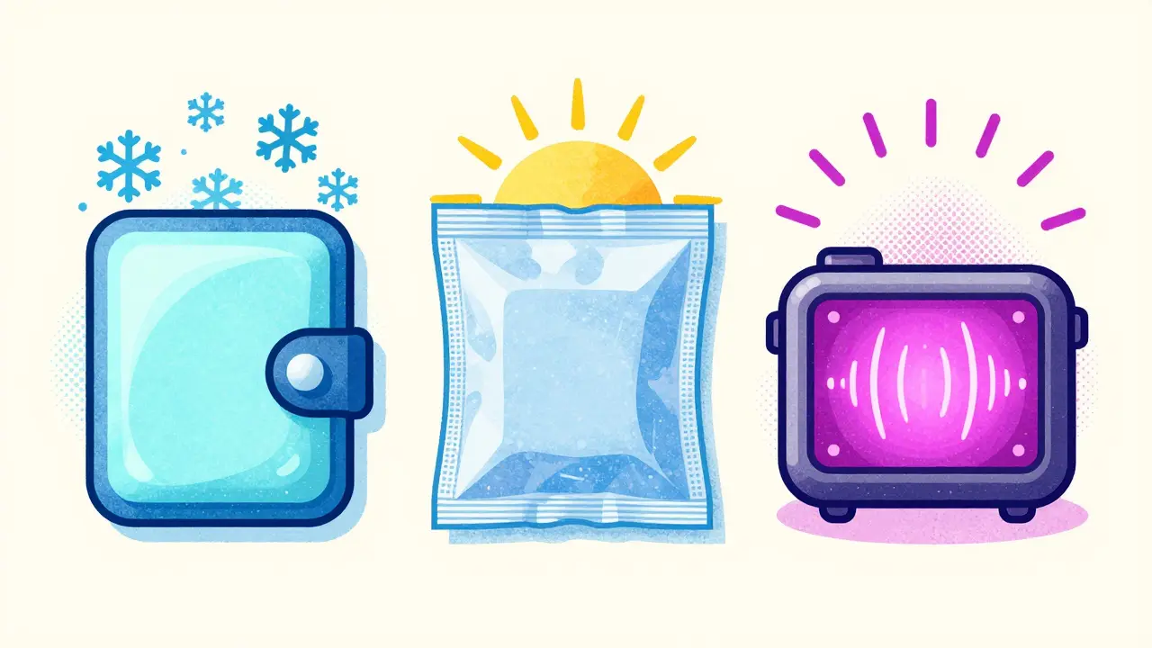 Comparison of three medication cooling wallets and cases